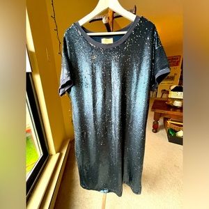 Moulinette Soeurs ANTHROPOLOGIE, sequin cocktail/ party dress, large